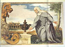 Sibilla de Cetto ritratta nell'atto di donare l'Ospedale di San Francesco: affresco di Dario Varotari, 1579 (dal ciclo di affreschi del Capitolo della Scuola di Carità di Padova)
