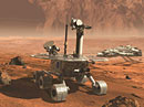 Modello del rover che la NASA invierà su Marte nel giugno 2003 con arrivo nel gennaio 2004